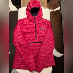 Small Patagonia down jacket with hoodie!